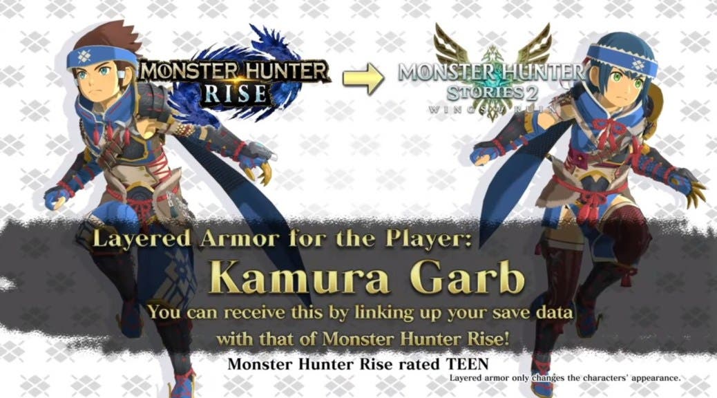Detallada la colaboración entre Monster Hunter Stories 2: Wings of Ruin y Monster Hunter Rise