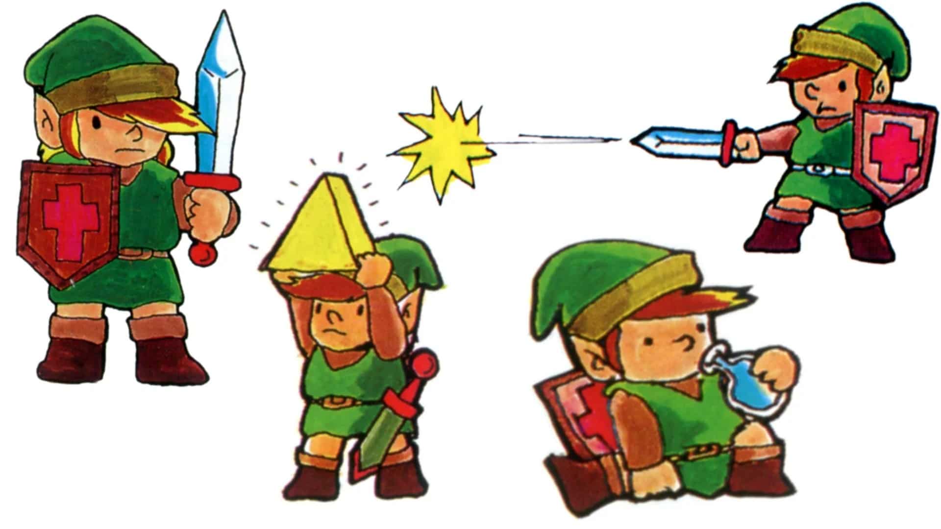 Así era Link en el manual japonés de The Legend of Zelda para Famicom