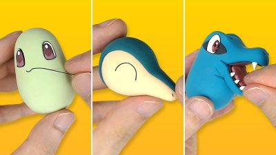 Chikorita, Cyndaquil y Totodile cobran vida en este vídeo tutorial de creación con arcilla