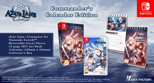 Azur Lane: Crosswave Edición Commander’s Calendar ya disponible para reservar