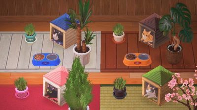 Estas casteas de gatos están hechas en realidad con paraguas personalizados: códigos para descargarlos en Animal Crossing: New Horizons