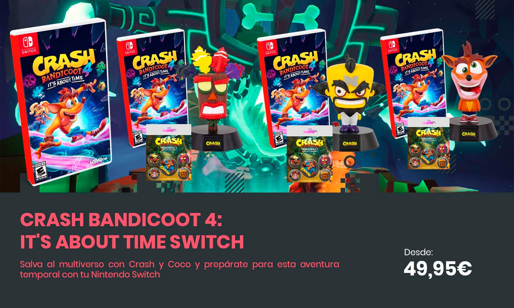 Ya puedes hacerte con la versión física de Crash Bandicoot 4: It’s About Time para Nintendo Switch