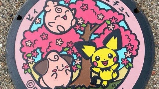 Se comparten imágenes de tapas de alcantarilla de multitud de Pokémon en Japón