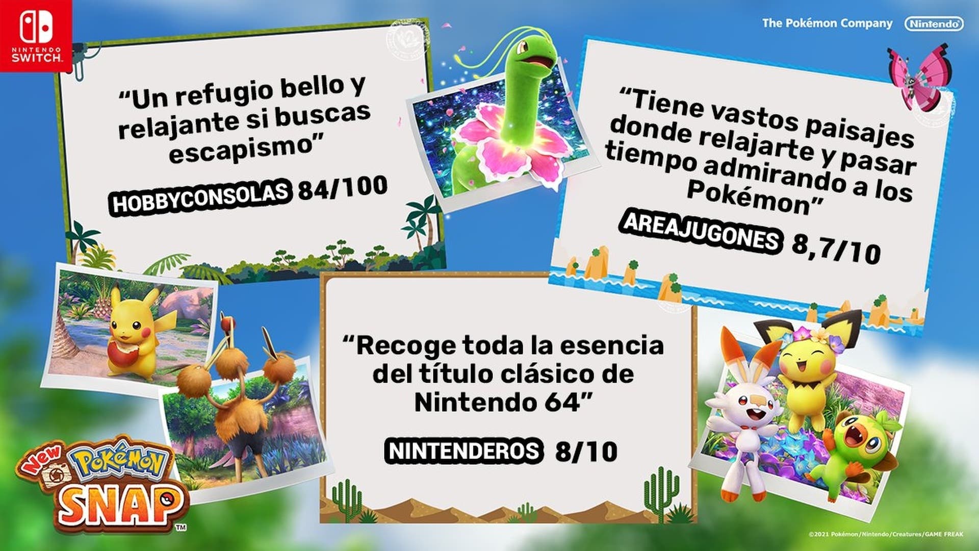 Nintendo España comparte en Twitter algunas de las reseñas de la prensa a New Pokémon Snap