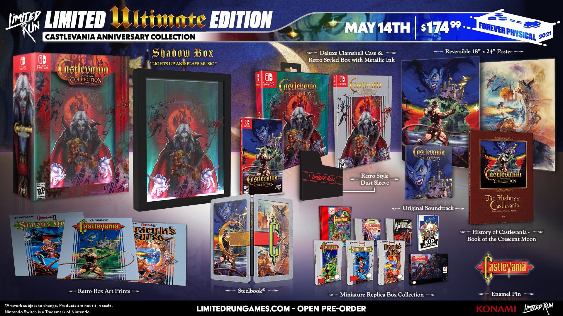 Limited Run Games revela las ediciones físicas de Castelvania Anniversary Collection por su 4º aniversario