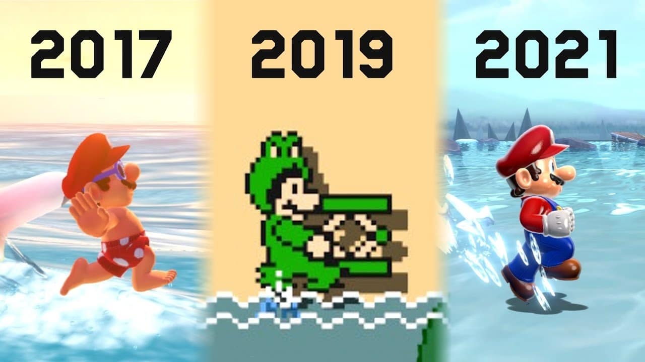 Así ha evolucionado la forma de correr sobre el agua en los juegos de Super Mario