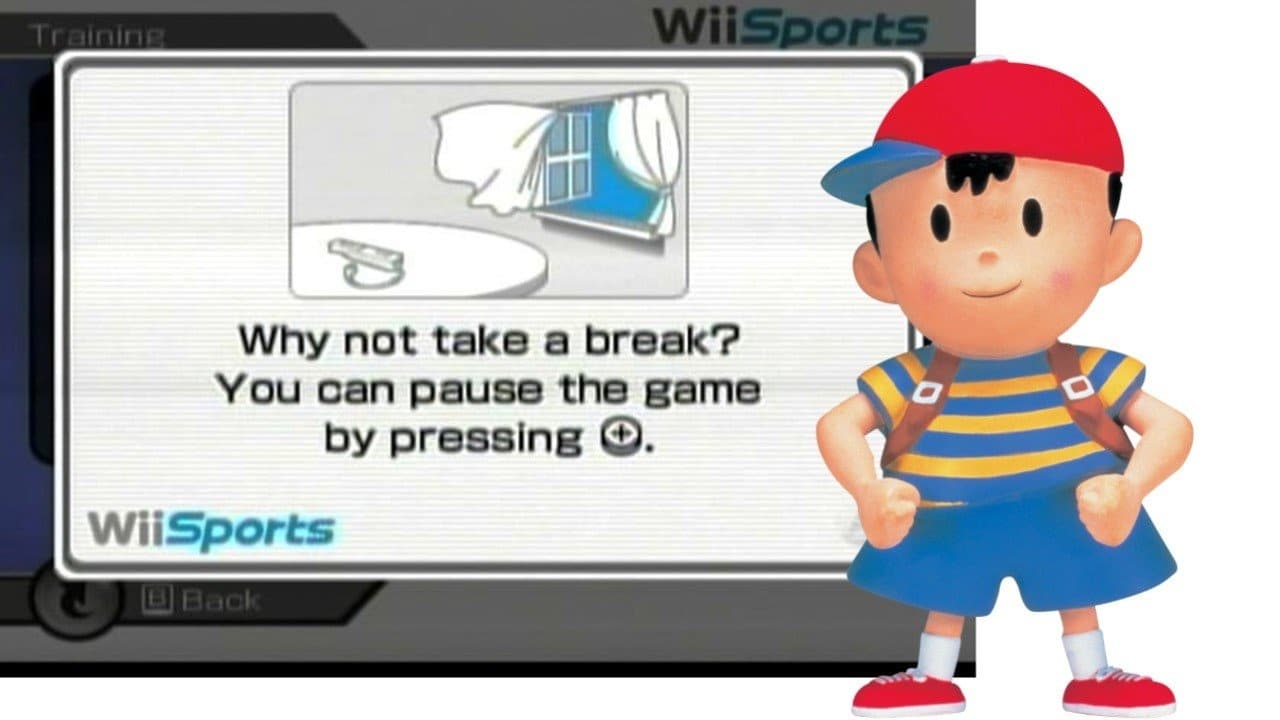 La pantalla de “¿Por qué no te tomas un descanso?” de Wii está inspirada en EarthBound