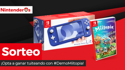 [Act.] ¡Sorteamos la nueva Nintendo Switch Lite azul + una copia de Miitopia!