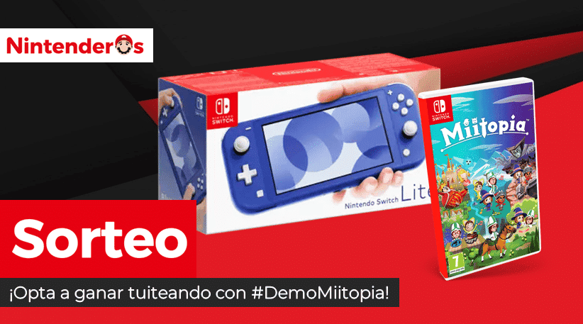 [Act.] ¡Sorteamos la nueva Nintendo Switch Lite azul + una copia de Miitopia!