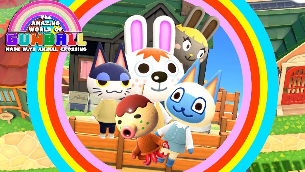 Recrean la intro de El asombroso mundo de Gumball en Animal Crossing: New Horizons