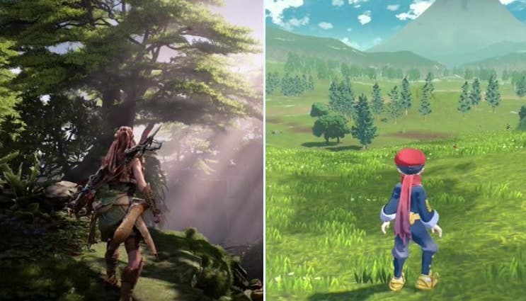 Se comparte una comparativa entre Horizon Forbidden West y Leyendas Pokémon: Arceus y los fans la tachan de desafortunada