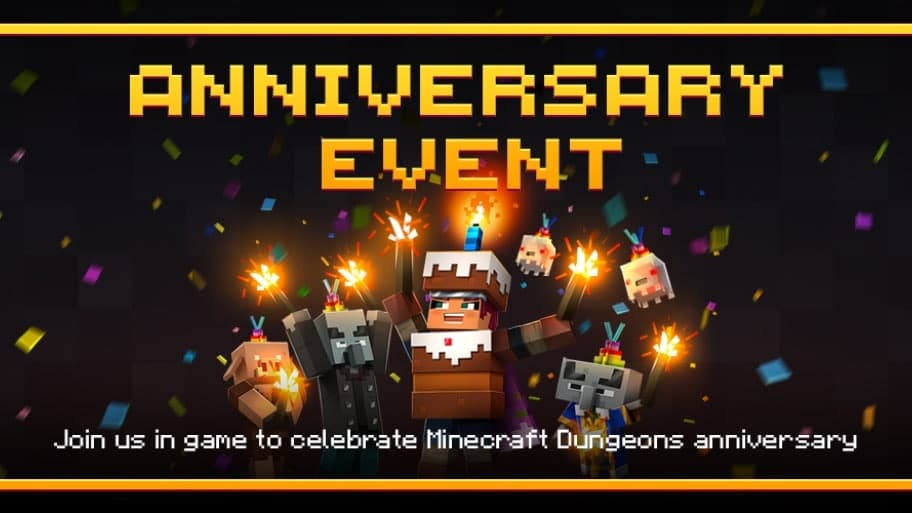 Minecraft Dungeons confirma evento del primer aniversario