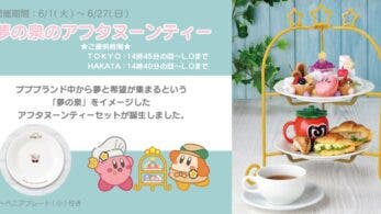 Kirby Café añade “Afternoon Tea at the Fountain of Dreams” a su menú en Japón