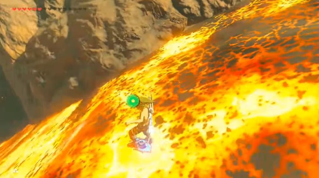 Nos enseñan cómo surfear en la lava en Zelda: Breath of the Wild