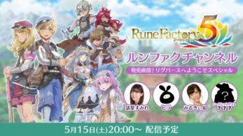 Marvelous prepara un directo previo al lanzamiento de Rune Factory 5 para Nintendo Switch en Japón