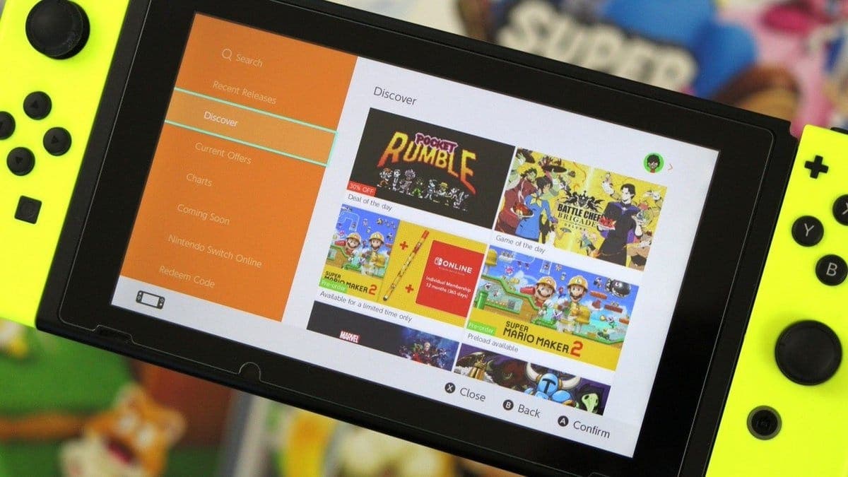 Esta patente sugiere que la eShop de Nintendo Switch podría mostrar sugerencias de juegos personalizadas