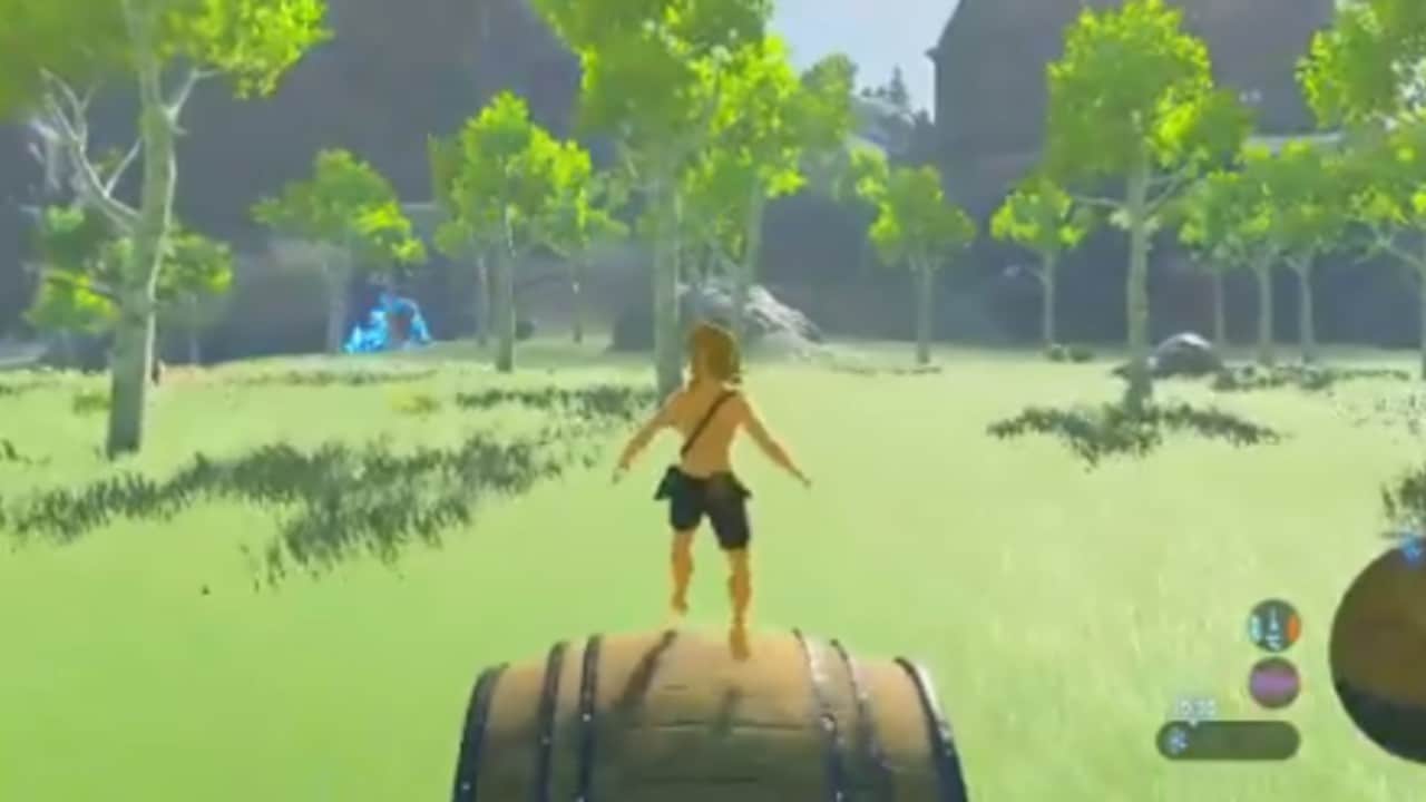 La última hazaña en Zelda: Breath of the Wild consiste en montar a Link sobre barriles rodantes