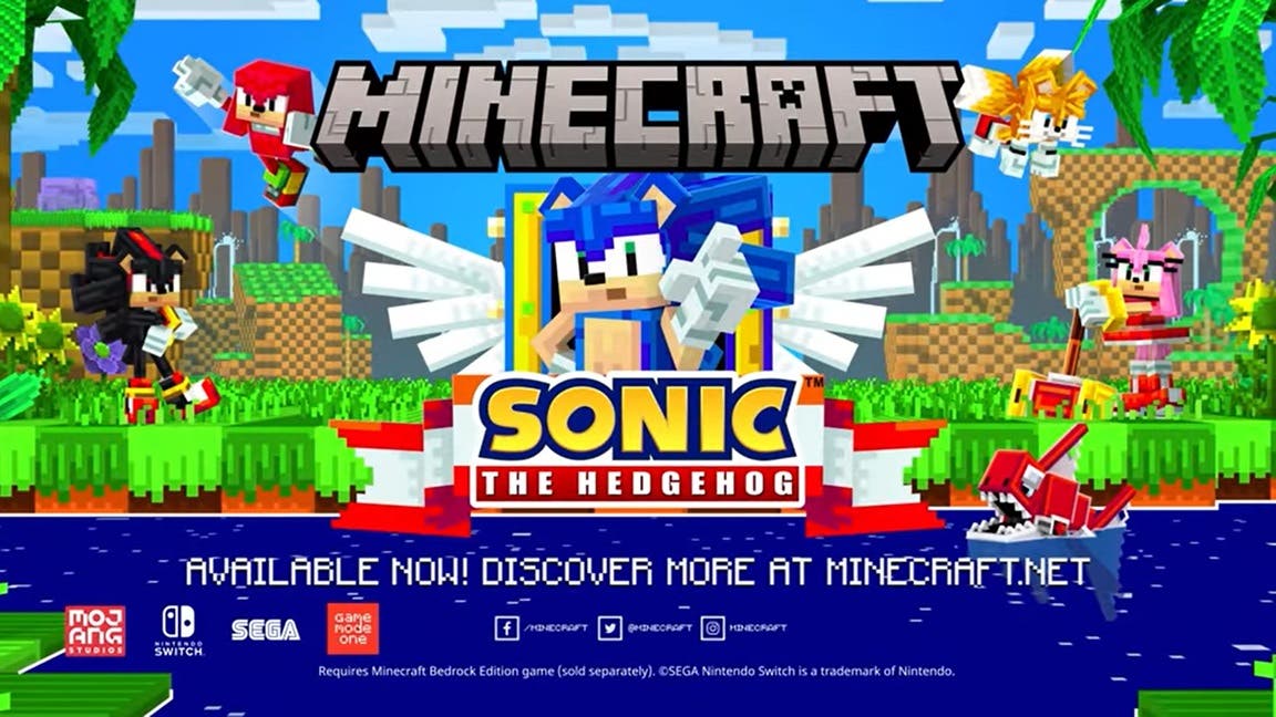 Gameplay de la colaboración de Sonic en Minecraft