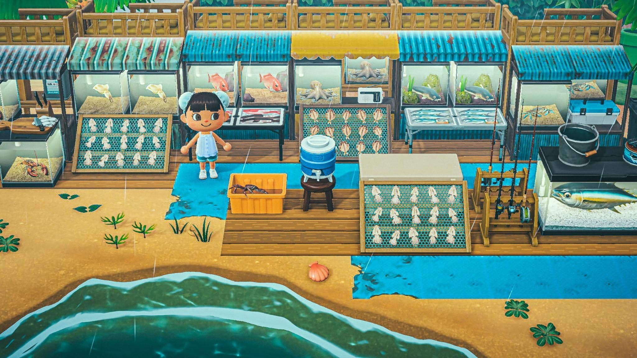 Jugadora sorprende con este genial mercado costero en Animal Crossing: New Horizons