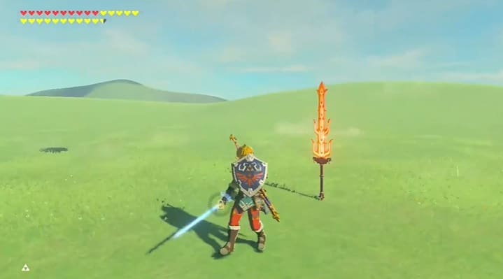 Descubren cómo dejar una espada en esta posición en Zelda: Breath of the Wild
