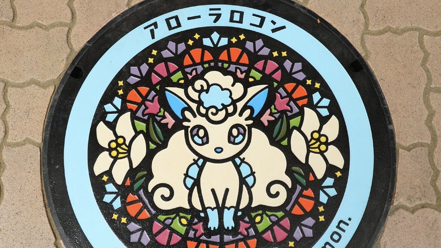 Echad un vistazo a estas imágenes de tapas de alcantarilla protagonizadas por diversos Pokémon en Japón
