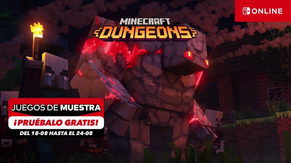 Nintendo Europa confirma Minecraft Dungeons como el próximo juego de muestra gratuito