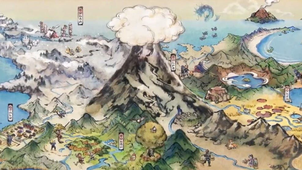 El mapa en resolución 5K de la región de Hisui nos permite apreciar estos curiosos detalles