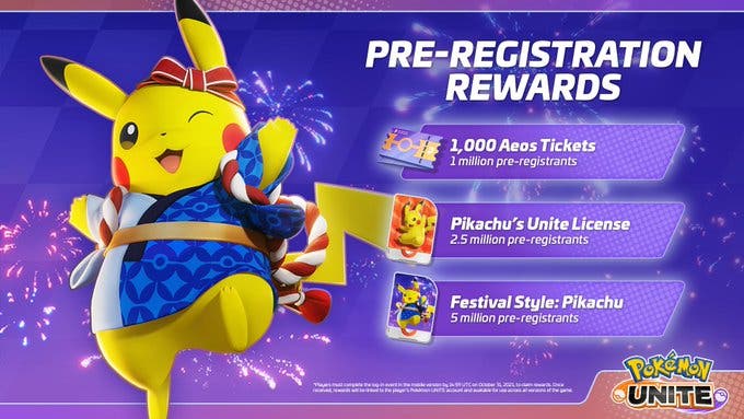 Pasos para registrarse en móviles y conseguir gratis a Festival Pikachu en Pokémon Unite