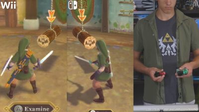 Atan juntos un Joy-Con y un Wiimote para ver con cuál se juega mejor a Zelda: Skyward Sword