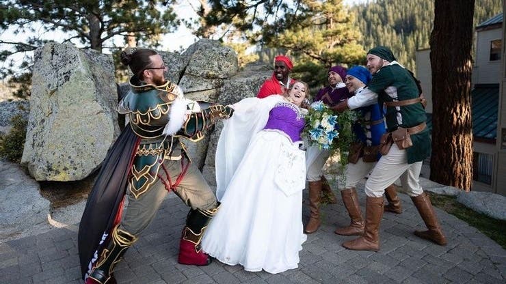 Estos fans se disfrazaron de personajes de The Legend of Zelda durante su boda