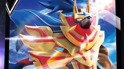 Imágenes de cartas V, VMAX y del Starter Deck 100 del JCC Pokémon