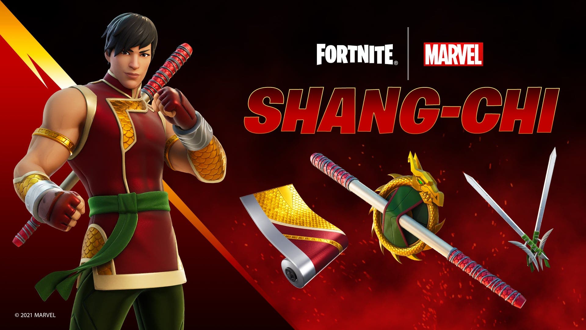 Un vistazo detallado a la skin de Shang-Chi en Fortnite