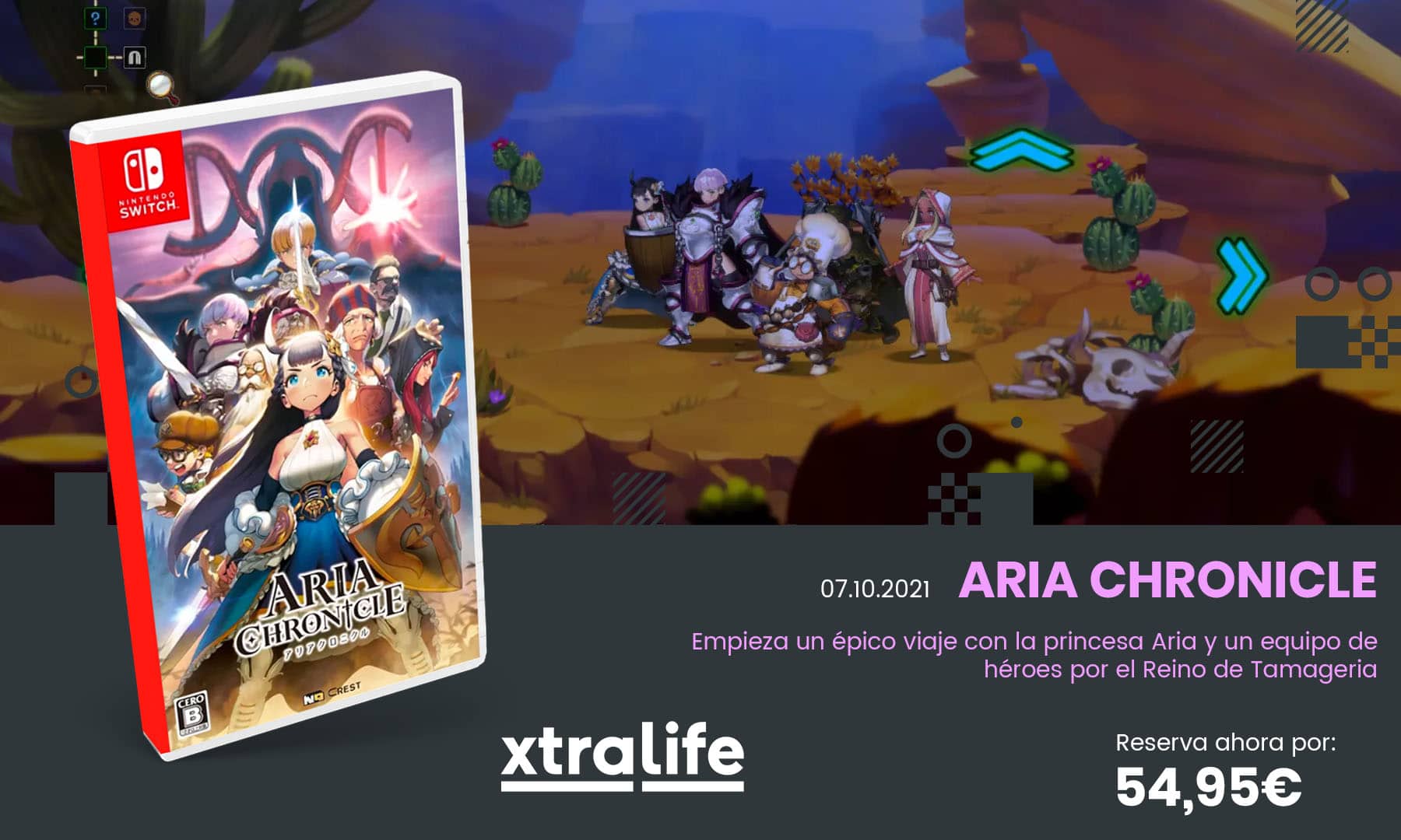 Empieza un épico viaje con la princesa Aria en Aria Chronicle: reserva disponible