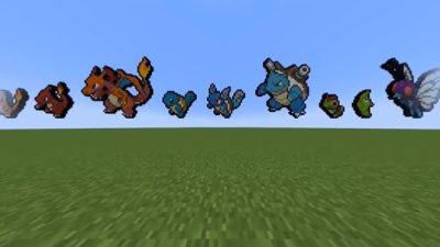 Fan termina de recrear los 151 sprites de los Pokémon de Kanto en Minecraft