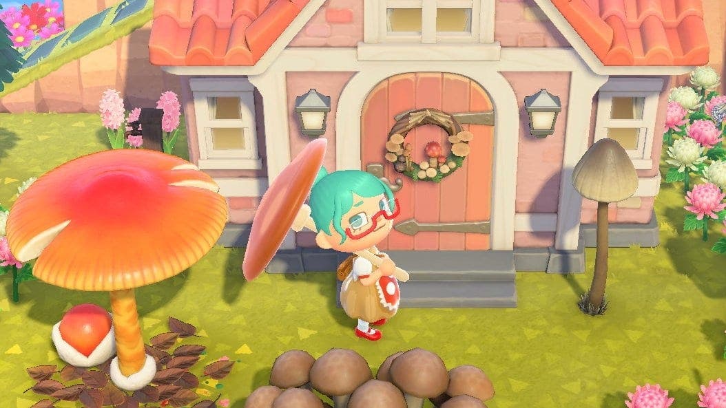 Fan de Animal Crossing: New Horizons recrea una corona de setas en la vida real