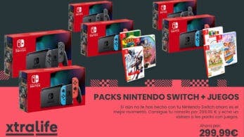 Consigue tu Nintendo Switch por solo 299,99 € con packs de juegos