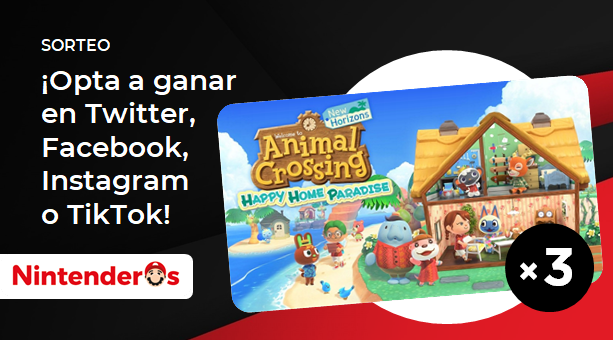 [Act.] ¡Sorteamos 3 DLC Animal Crossing: New Horizons – Happy Home Paradise para Nintendo Switch!
