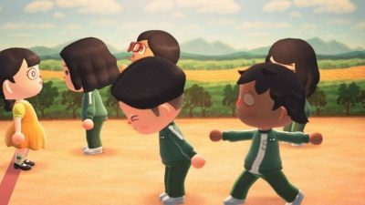 Recrean una escena del primer episodio de El juego del calamar en Animal Crossing: New Horizons