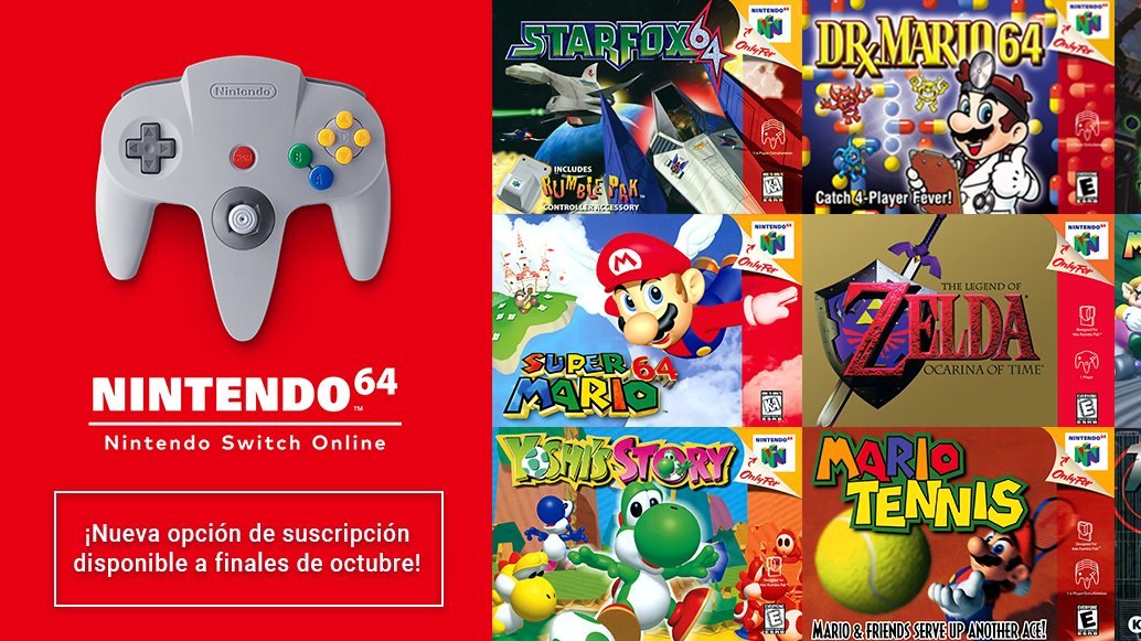 Nintendo confirma que todos los juegos de Nintendo 64 incluidos en Nintendo Switch Online podrán jugarse en inglés en 60Hz