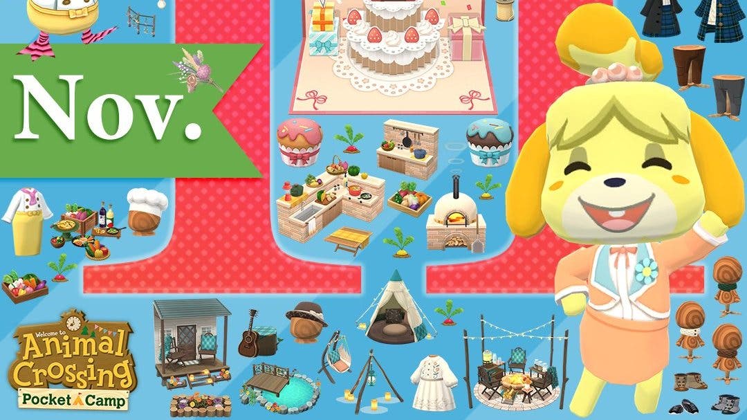Estas son todas las novedades que recibirá Animal Crossing: Pocket Camp en noviembre
