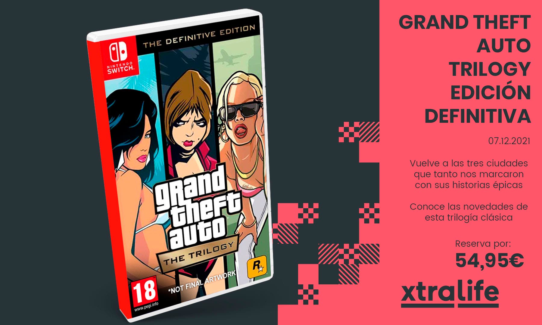 Reserva disponible: Revive la trilogía GTA original en tu Nintendo Switch con Grand Theft Auto Trilogy Edición Definitiva