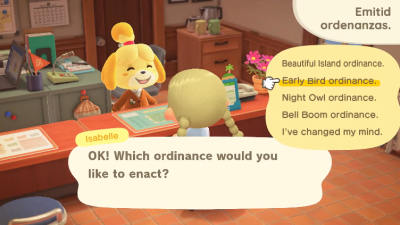 Las ordenanzas y su función en Animal Crossing: New Horizons