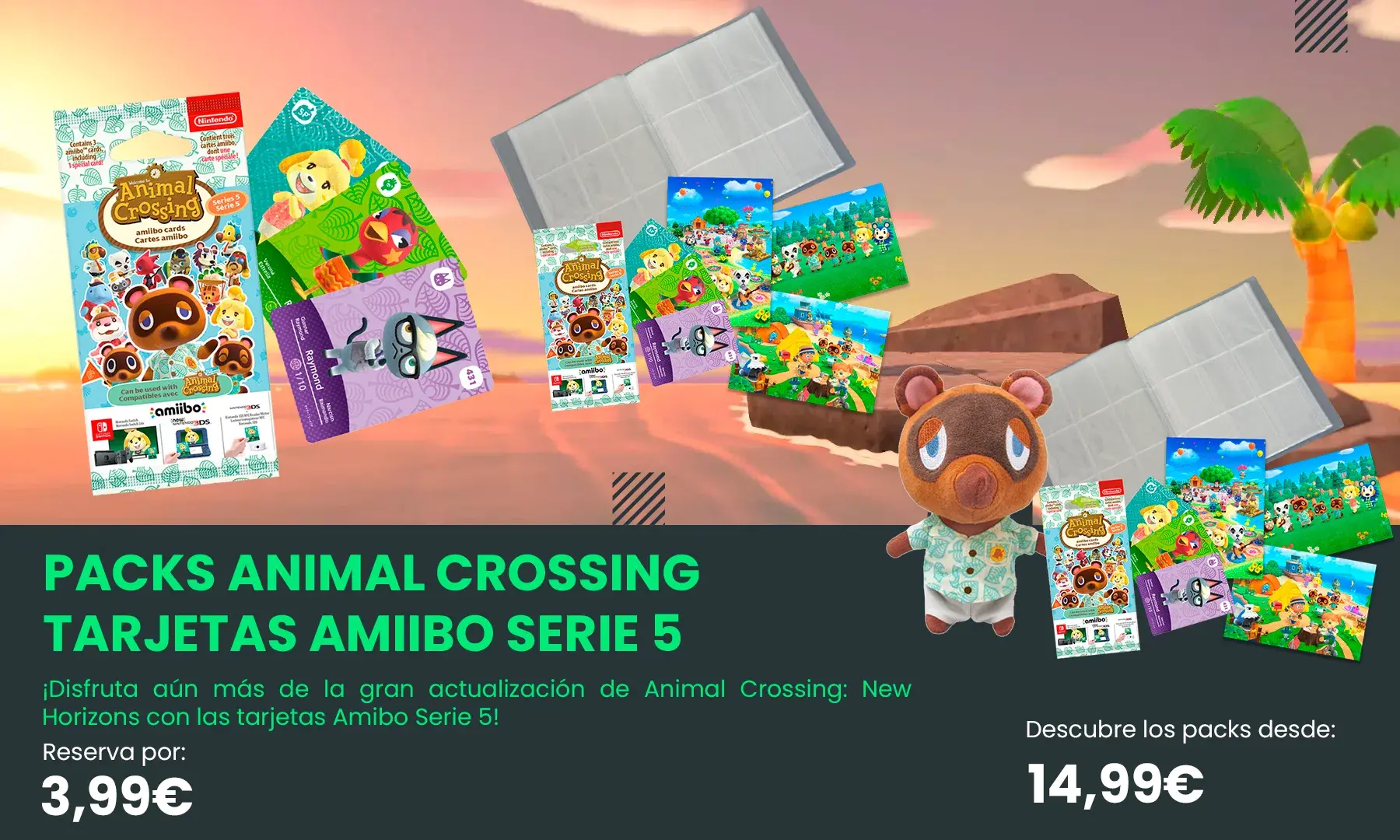 Nintendo Amiibo Pack 3 Tarjetas Animal Crossing Serie 1