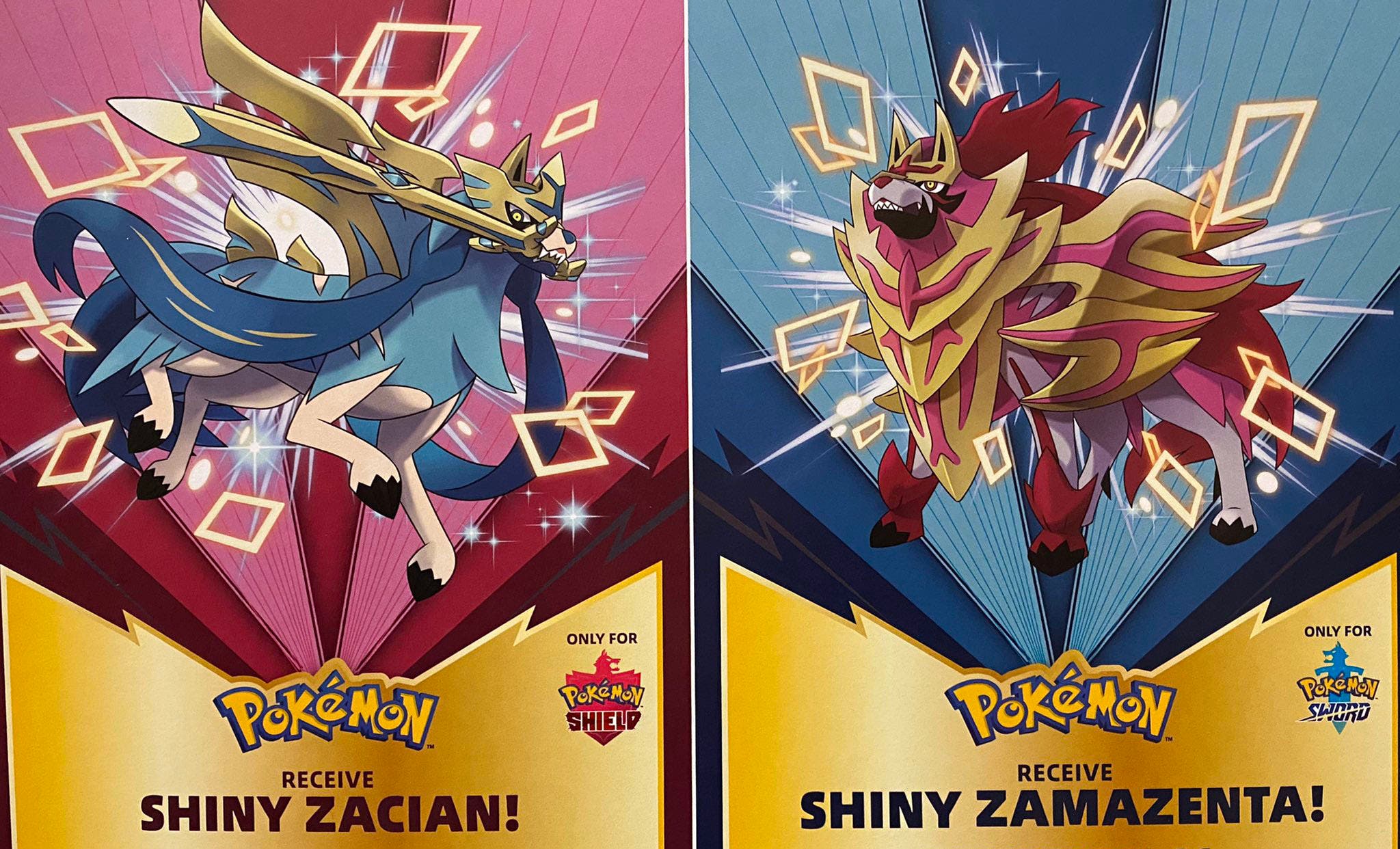 Zacian shiny y Zamazenta shiny también serán distribuidos para Pokémon Espada y Escudo en Estados Unidos