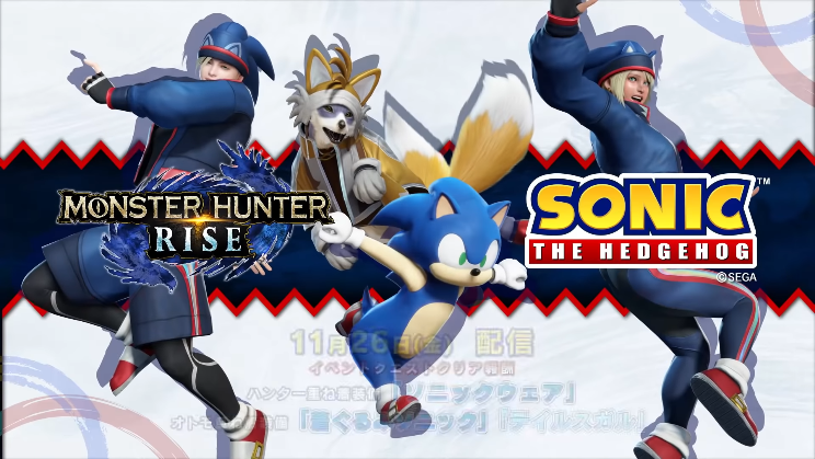 Así es el evento de Sonic en Monster Hunter Rise: disponible el 26 de noviembre