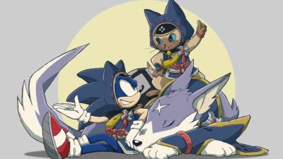 SEGA comparte este arte para celebrar la colaboración de Sonic con Monster Hunter Rise