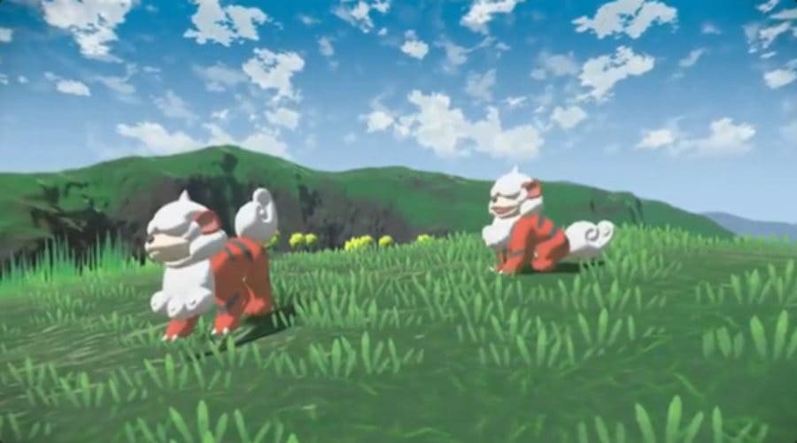 Un nuevo vídeo de Leyendas Pokémon: Arceus nos enseña a los Growlithe de Hisui en su hábitat natural