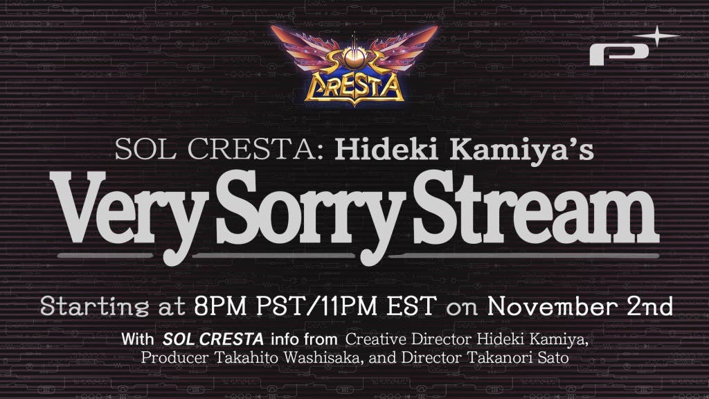 Sol Cresta confirma nuevo directo: Hideki Kamiya’s Very Sorry Stream