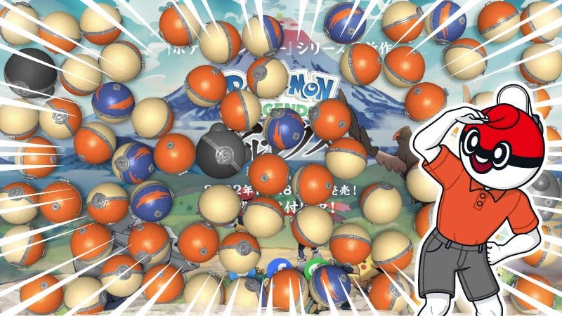 Bolifacio invade la página web oficial de Leyendas Pokémon: Arceus llenándola de Poké Balls a nivel mundial