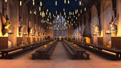 Fan de Harry Potter ha recreado el Gran Comedor de Hogwarts en Animal Crossing: New Horizons